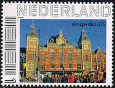 year=2015 ??, Dutch personalized stamp with Amsterdam central station